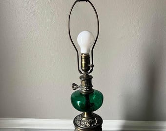Vianne France Emerald Green Art Glass Lamp Shade – Large 15.5” – Chandelier Style