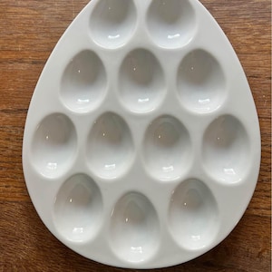 Ceramic Egg Shaped Deviled Egg Platter