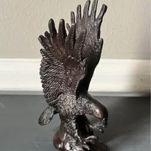 Vintage Bronze Flying Eagle Figurine