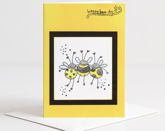 Happy Bee Day Birthday Greeting Card