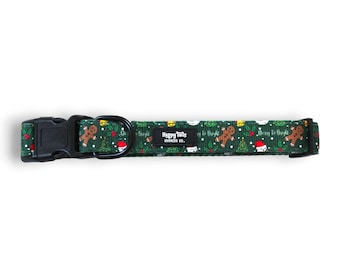 Christmas Dog Collar: Adjustable | Sizes S-L | Holiday | Gifts for Dog Lovers