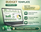 Business Budget Template | Excel & Google Sheets, Finance Dashboard (Digital Download)