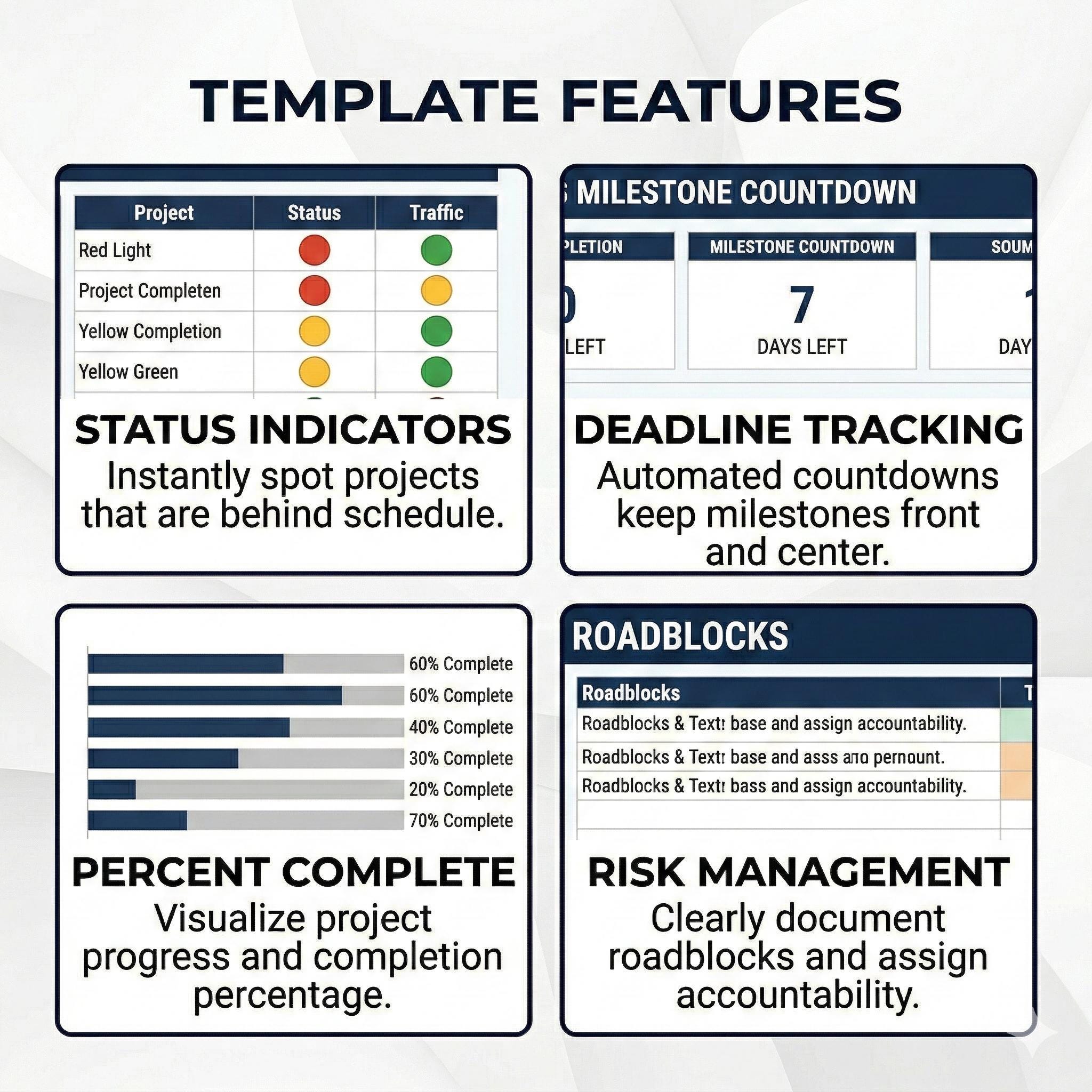 Weekly Update Tracker Weekly Status Dashboard Excel & Google Sheets | Team Progress Report ...