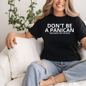 Var inte en panikman, roligt politiskt citat, anti-Trump, Trump-tabb, få inte panik, panikman, aktiemarknad, amerikansk, panikman