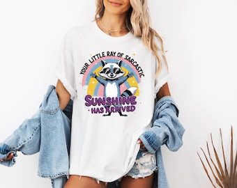 Camiseta "Tu pequeño rayo de sol sarcástico ha llegado", camiseta "Sunshine", camiseta "Mamá rara", ropa estética para mujer, camiseta sarcástica de moda