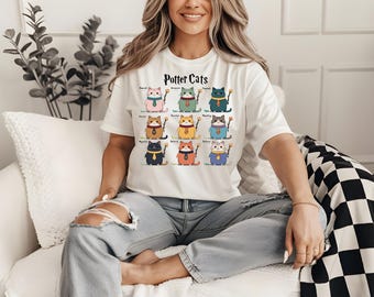 Potter Cats Shirt - Cat Lover ShirtH, ermeownie Shirt, Cute Cat Shirt,  Fantastic Cat Shirt, Meowfoy Shirt, Cat Owner Shirt