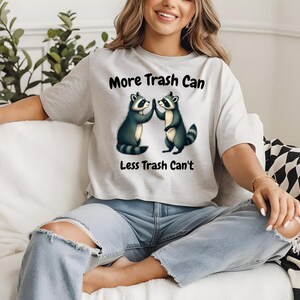Meer prullenbak Minder prullenbak niet wasbeer opossum premium T-shirt, shirt grappige dieren meme, premium T-shirt grappige wasbeer, shirt schattige dieren