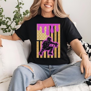 Baseball-Tropf-Jungen-Eiscreme-Tropf-Jugend-Sportspiel-Tag T-Shirt, tropfendes Baseball-Shirt, Baseball-Fanhemd, Karikatur-Baseball-T-Shirt