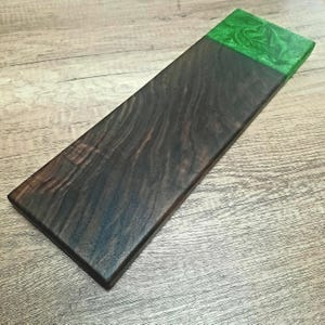 Black Walnut Charcuterie Board: Jade Green Resin Serving Tray