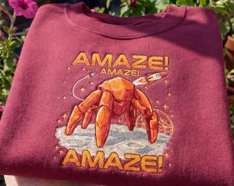 Embroidered Project Hail Mary Shirt, Retro Sci Fi Rocket Tee, Custom Amaze Rocky Alien Graphic Top, Ryland Grace Andy Weir Book Lover Gift