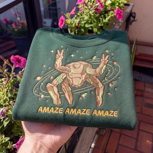 Embroidered Project Hail Mary Tshirt, Amaze Rocky Alien Sci Fi Shirt, Funny Space Quote Book Lover Gift, Andy Weir Hail Mary Graphic Tee image 3