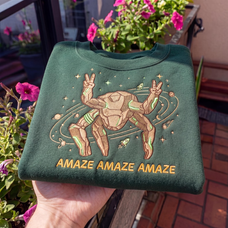 Embroidered Project Hail Mary Tshirt, Amaze Rocky Alien Sci Fi Shirt, Funny Space Quote Book Lover Gift, Andy Weir Hail Mary Graphic Tee image 3