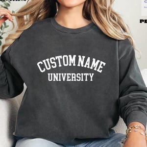 University Sweatshirt: Custom Comfort Colors - Vintage Style