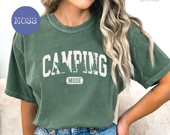 Camping Mode Comfort Colors T-Shirt: Matching Family Camp Tees
