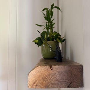 Rustic Reclaimed Solid 3in Thick Dirty Top Oak Floating Shelf