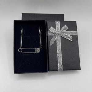 Antik Pin Sicherheitsnadel Halskette Antik Silber Kette Unisex Grunge Punk Y2K Ästhetischer Schmuck Geschenk für Sie Him Teen Junge Mädchen vorhanden