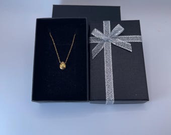 Collar de lágrima de oro, colgante minimalista, cadena ajustable