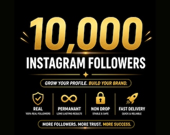 Serviço de crescimento de 10.000 seguidores no Instagram | Público real e orgânico | Entrega rápida | Promoção em redes sociais