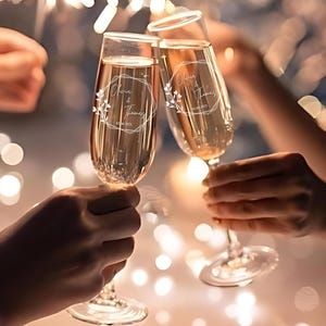 Personalized Champagne Flutes: Engraved Wedding Toasting Glasses