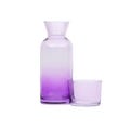 Colored Bedside Carafe Set: Chic Modern Glass Pitcher & Glass
