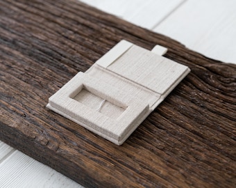 Linen USB Case for Photographers, Magnetic Closure