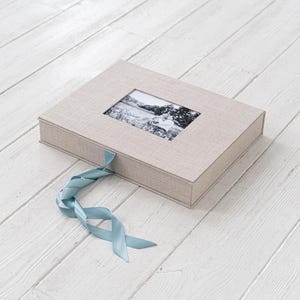 Herinneringsdoos bruiloft, linnen fotodoos 11 x 14, presentatiedoos, proefdoos, aandenkendoos