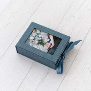 Linnen fotodoos 5 x 7, presentatiedoos, proefdoos