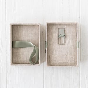 4 x 6 linnen fotodoos, presentatiedoos, proefdoos, herinneringsdoos bruiloft