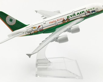 EVA Air Hello Kitty Green A380 model (1:400)