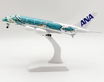 ANA Turtle Green A380 model (1:200)