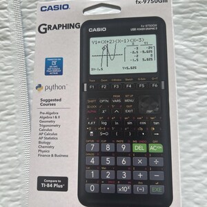 Casio FX-9750GIII Graphing Calculator Python & Natural Text Book Display NEW BLACK