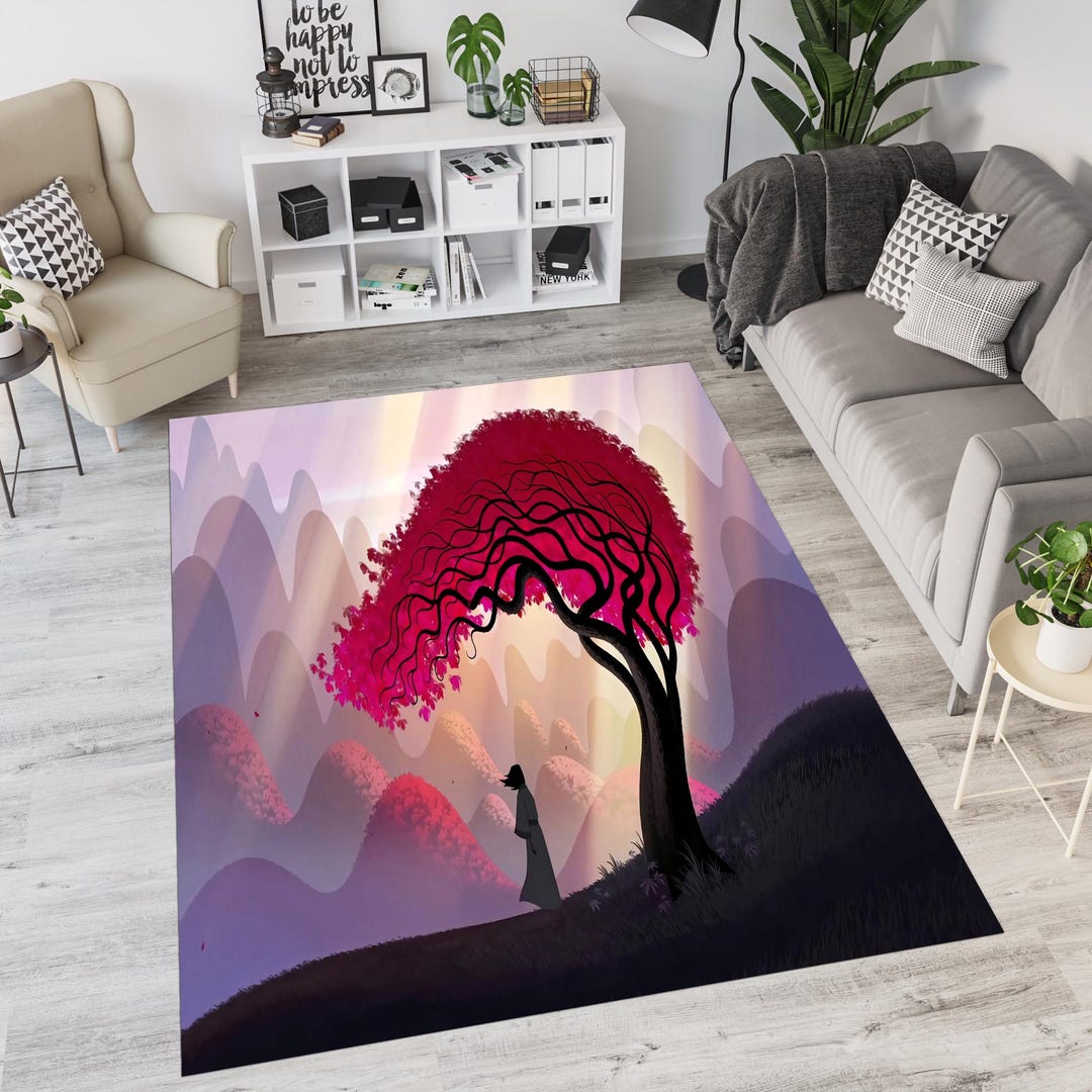 Samurai Animation Rug, Anime Rug, Samurai Jack Rug, Living Room Rug ...