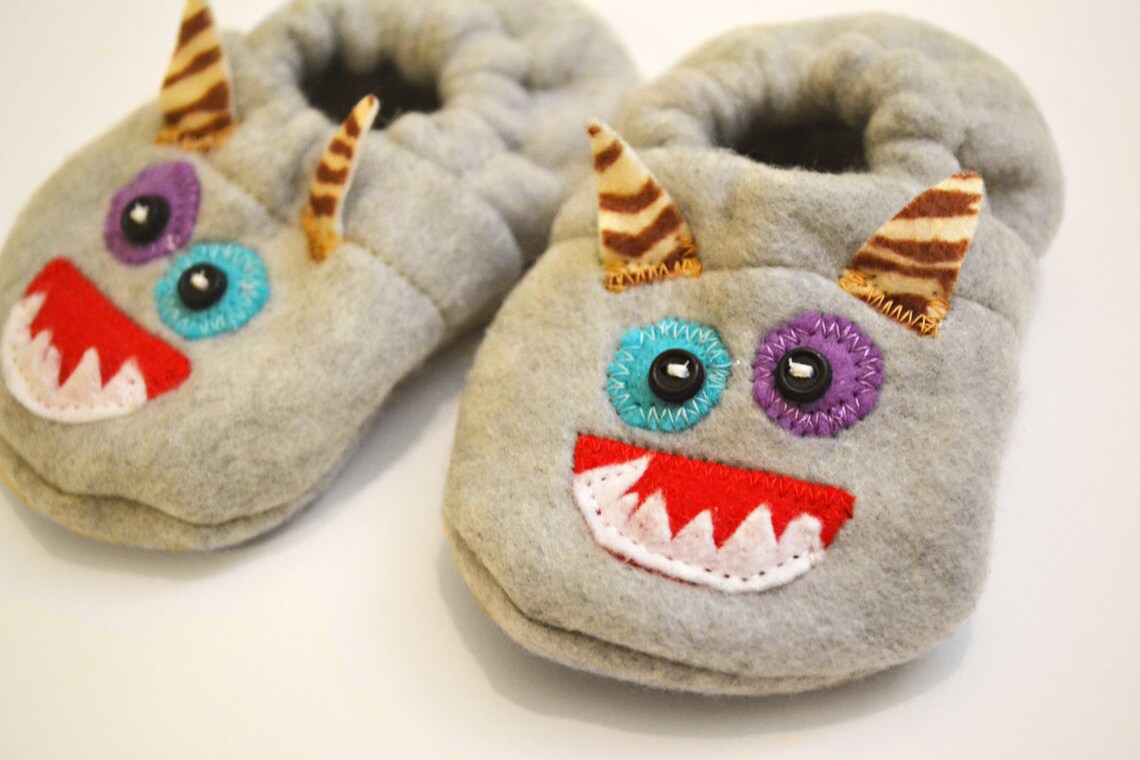 Monster Baby Booties | Etsy