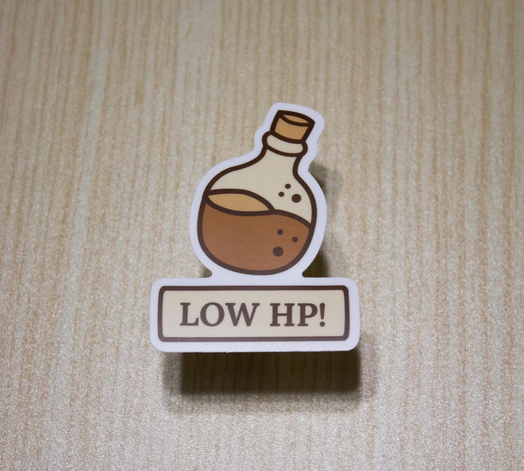 Low Hp Sticker Low HP Potion Vinyl Sticker | Waterproof Gamer Decal - Etsy