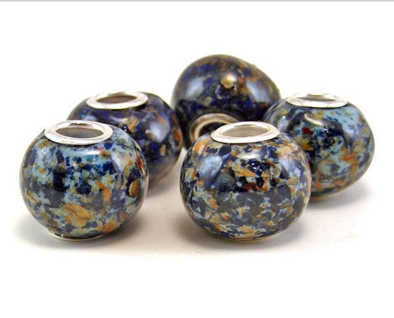 European Style Sympathy Gift Made From Your Flowers Memorial Keepsakes Christmas Gift Sterling Silver Large Hole Bead Wedding Gift