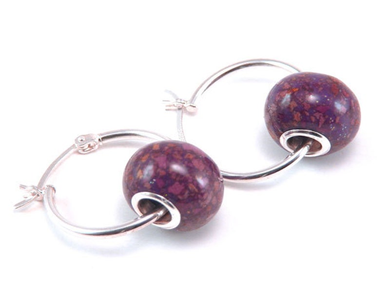 Sterling Silver Wedding Gift Made From Your Flowers Hoop Earrings Sympathy Gift Memorial Keepsakes Christmas Gift Chelsea Style