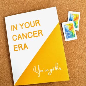 In je kankertijdperk, kankerondersteuningskaart, chemo-infusiekaart, kaart kinderkanker, kaart sarcoomkanker, ondersteuningskaart kanker