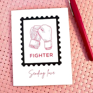 Tarjeta de apoyo para el cáncer de mama, tarjeta para enviar amor, tarjeta de quimioterapia, tarjeta de cáncer de mama, tarjeta de apoyo para mujeres con cáncer, tarjeta de ánimo