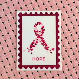 Breast Cancer Sticker, Breast Cancer Ribbon, Cancer Sticker, Pink Cancer Sticker, Cancer Hope Sticker, Cancer Support Sticker