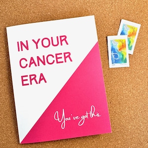 En tu época de cáncer, Tarjeta de apoyo contra el cáncer, Tarjeta de cáncer de mama, Tarjeta de apoyo contra el cáncer, Tarjeta de ánimo, Tarjeta de cáncer para mujeres