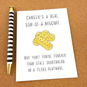 Cartão de incentivo inspirado em Ted Lasso, cartão de humor de Ted Lasso, apoio engraçado ao câncer, cartão de apoio ao câncer, cartão de incentivo, cartão "Filho de um Biscoito"