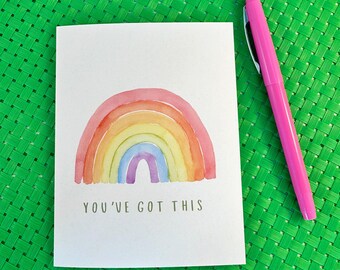 Tarjeta "Tú puedes", Tarjeta de apoyo, Tarjeta arcoíris, Tarjeta para cuidadores, Tarjeta de cáncer, Diagnóstico de cáncer, Tarjeta de ánimo, Tarjeta LGBTQIA+