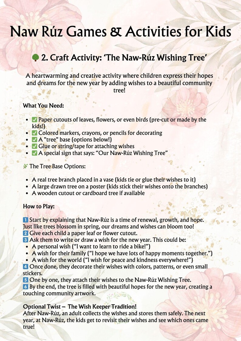 Celebrating Naw-rúz – Printable Activity Kit | 9 Games, Crafts ...