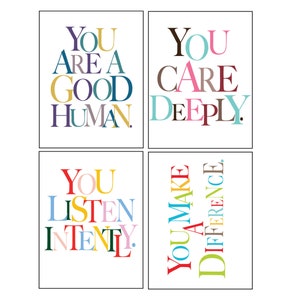 Bonnes cartes de vœux humaines. Cartes de notes positives. Pat sur la carte arrière. Cadeau d’appréciation. Bon humain. Cartes de remerciement. Carte unique