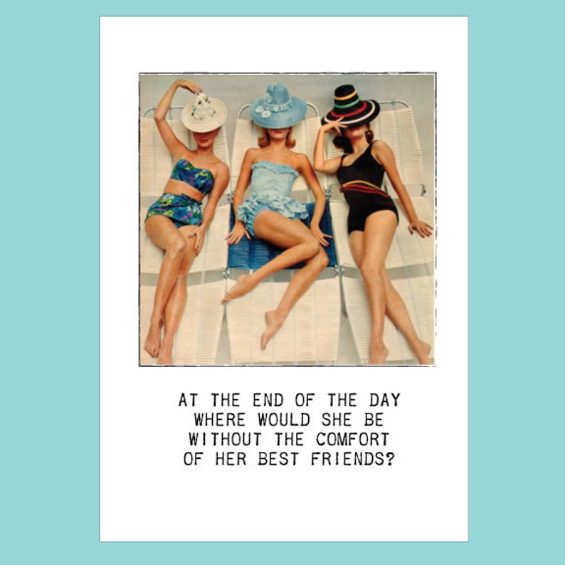 Kitschy Quotes for Women Greeting Cards. Girlfriend Note Cards. Gifts for Women. Fun Sayings