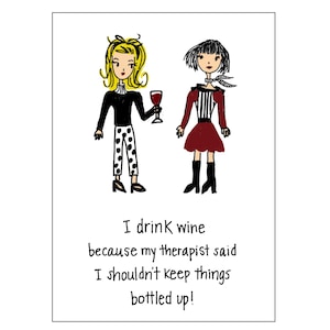 Wine Notecards, Girls Night Out, Wine Cards, Wine Gifts, Gifts for Wine Lovers