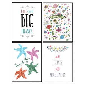 Thank You Greeting Cards. Thank You Stationery. Thank You Variety Cards. Thank You Notes. Sets of 8. Thank you Cards. Thank You Note Cards.