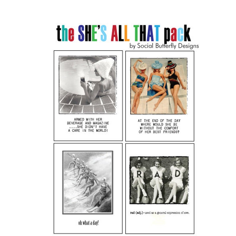 Kitschy Quotes for Women Greeting Cards. Girlfriend Note Cards. Gifts for Women. Fun Sayings