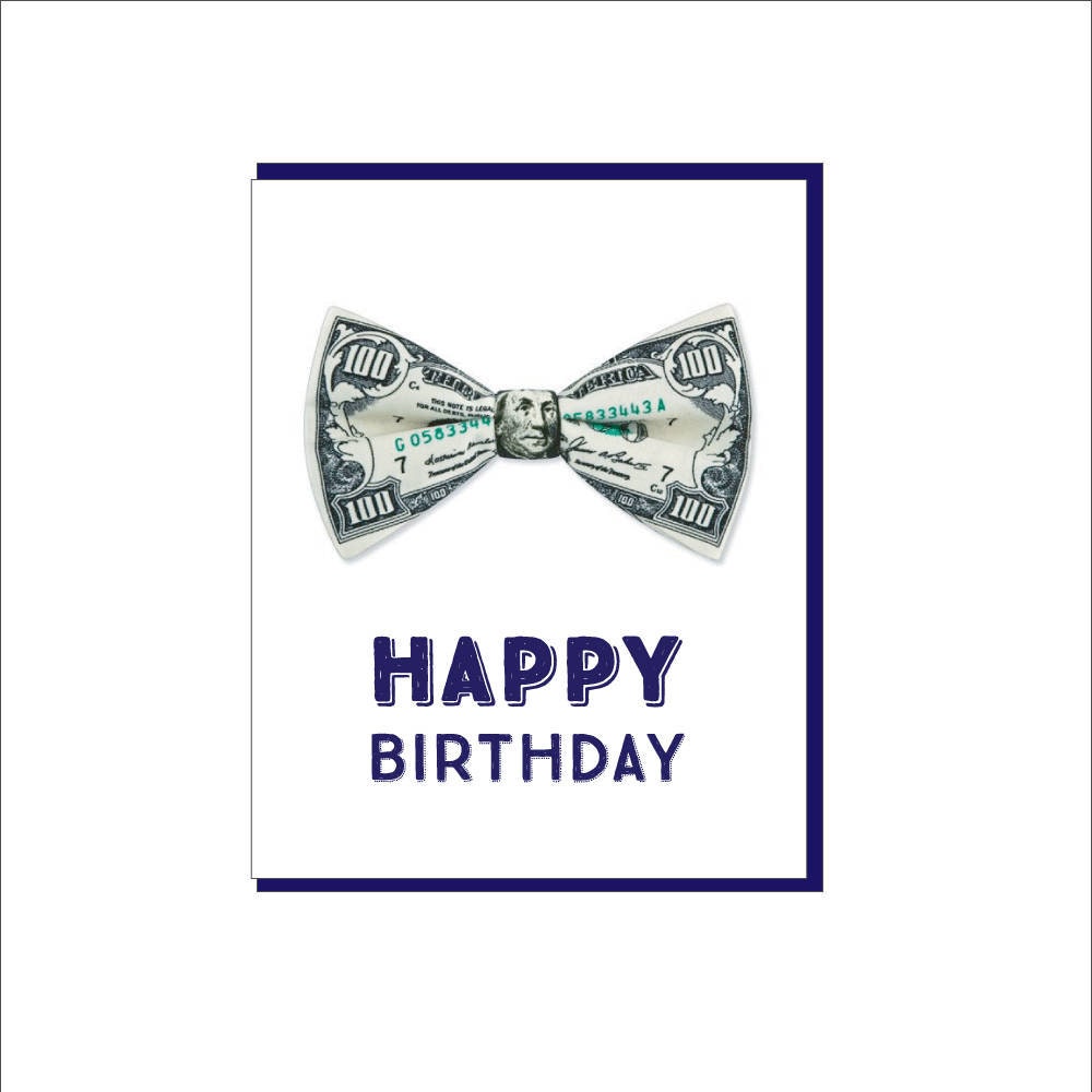 Money Birthday Greeting Card. Birthday Card for Guys. Funny Birthday