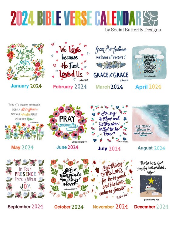 2024 Bible Verse Desk Calendar With Stand. Desk Calendar 2024. Illustrated Desk  Calendar. Mini Desk Calendargift. Christian Calendar - Etsy